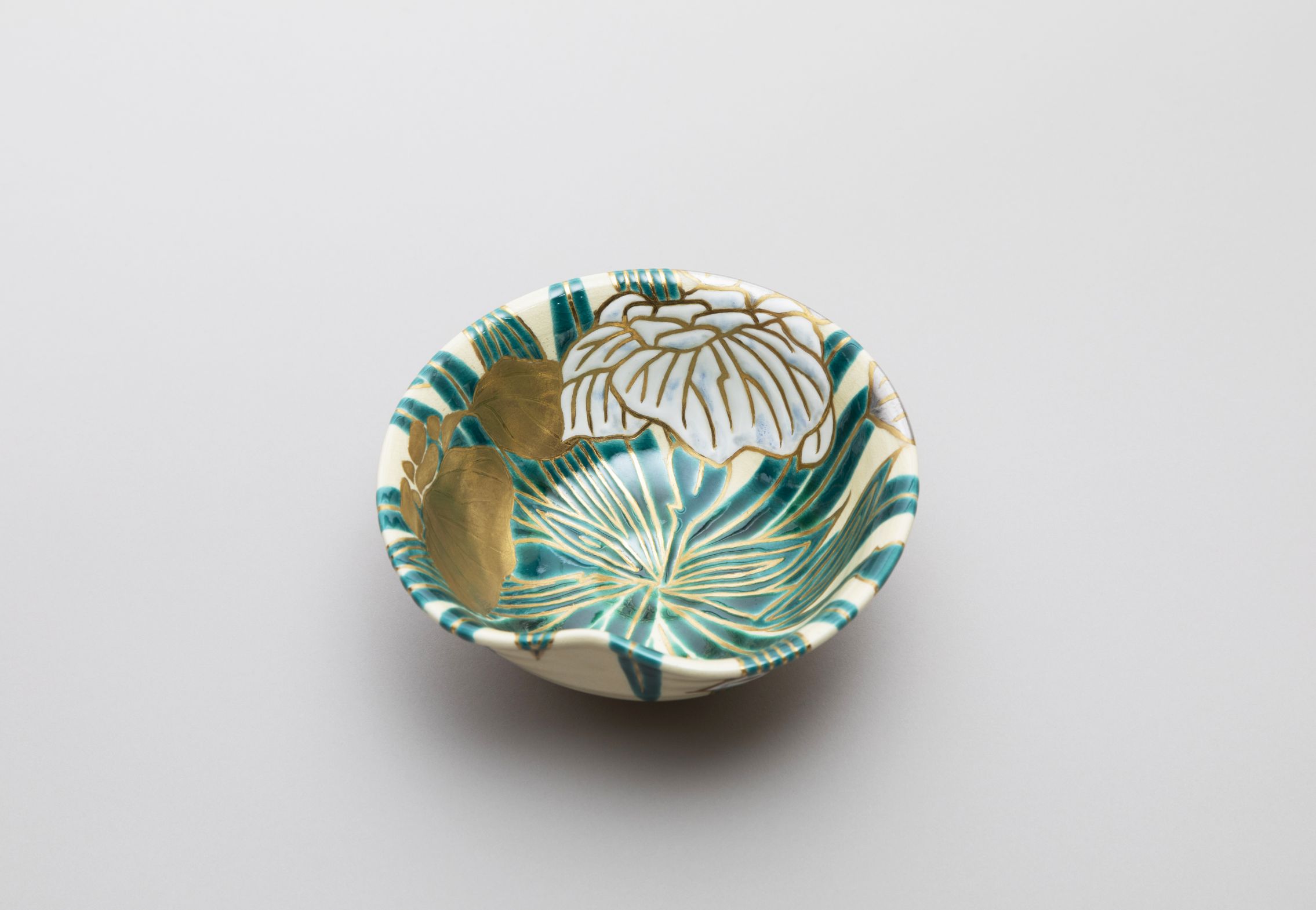 花菖蒲　茶盌